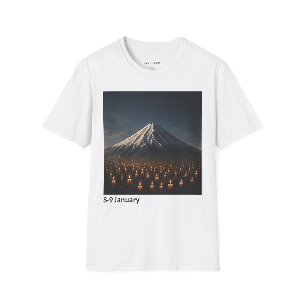 Mountain Landscape T‑Shirt — '8-9 January' Scenic Print