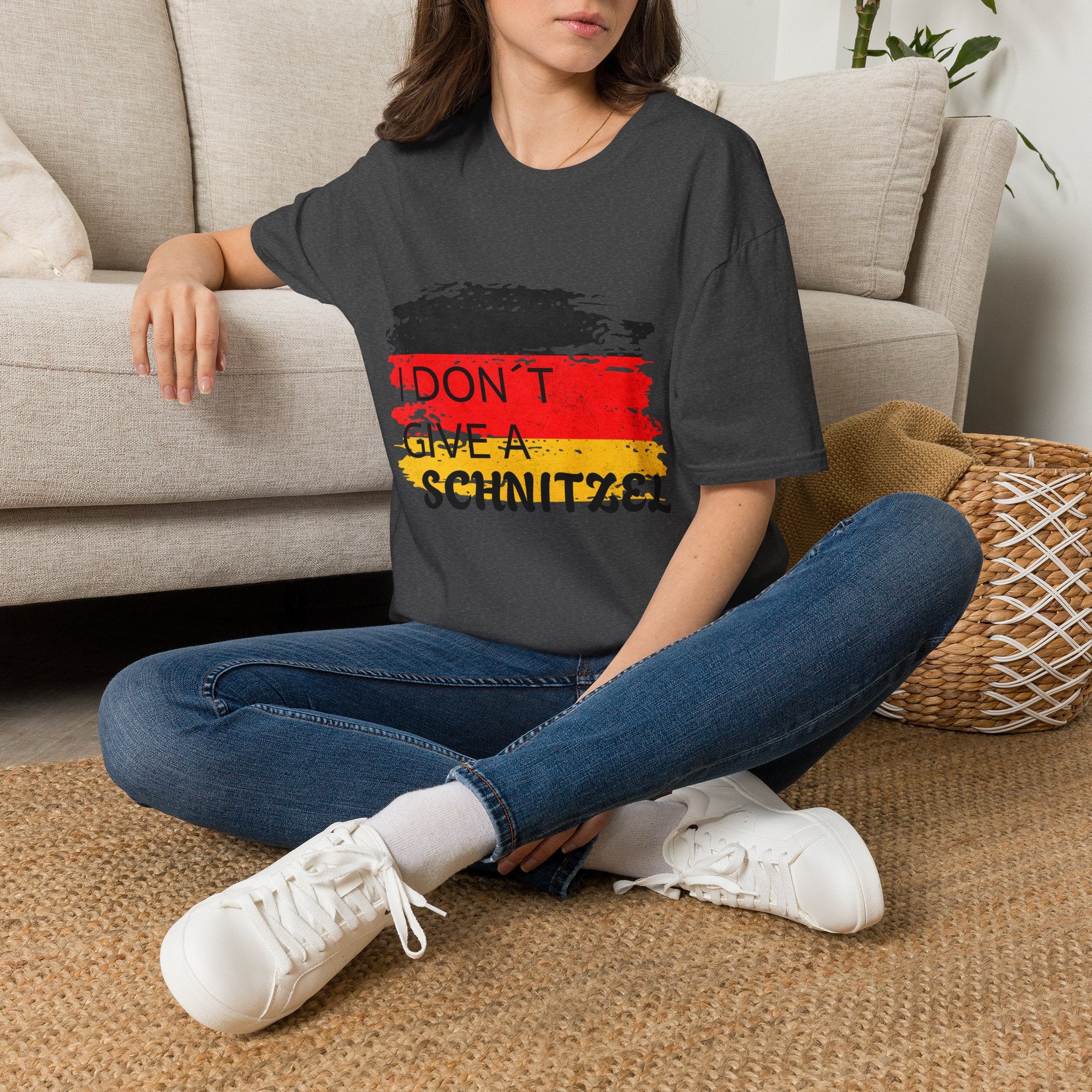 T‑Shirt — "I Don’t Give a Schnitzel" German Flag Graphic Tee
