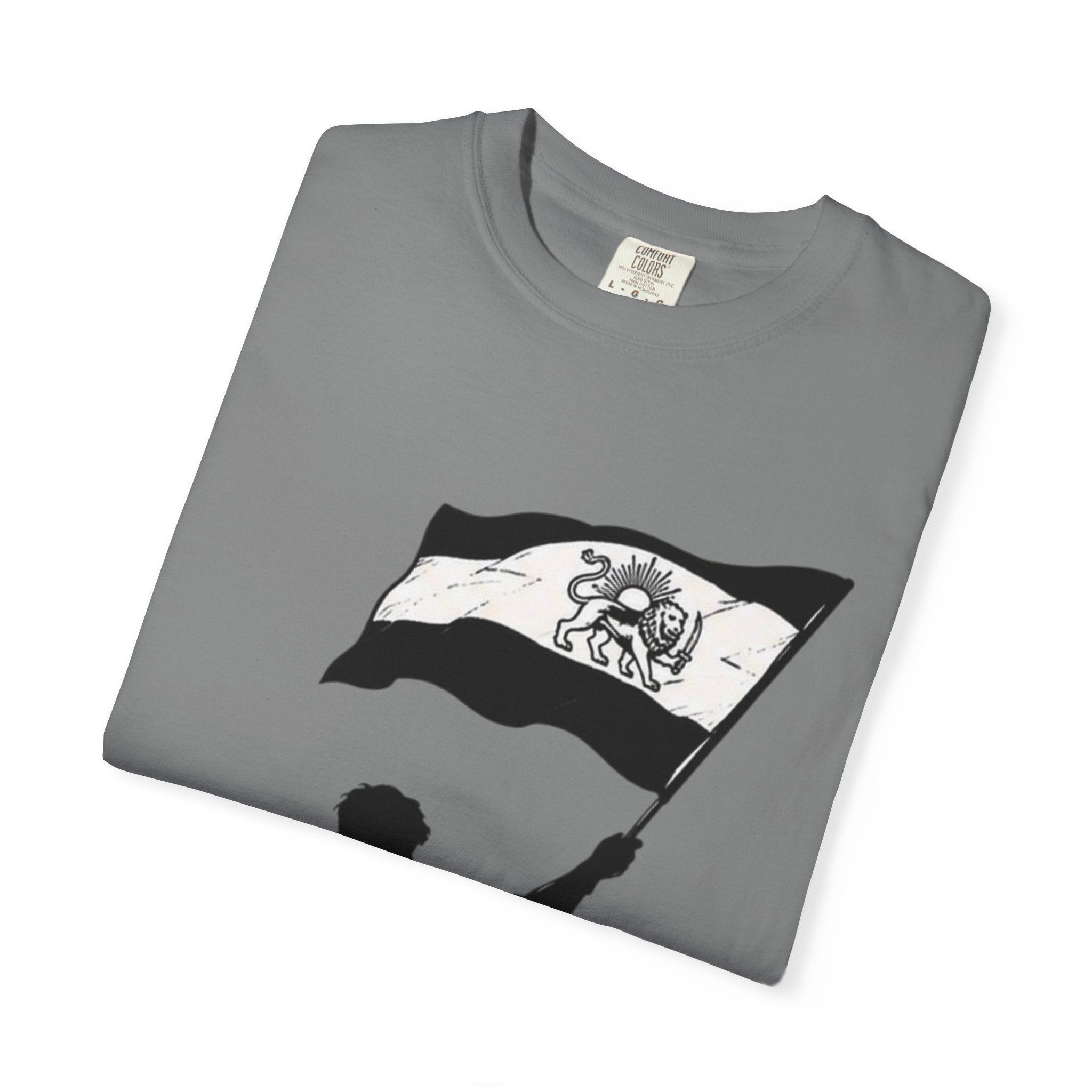 Lion Flag T-Shirt — Persian Lion Emblem Tee