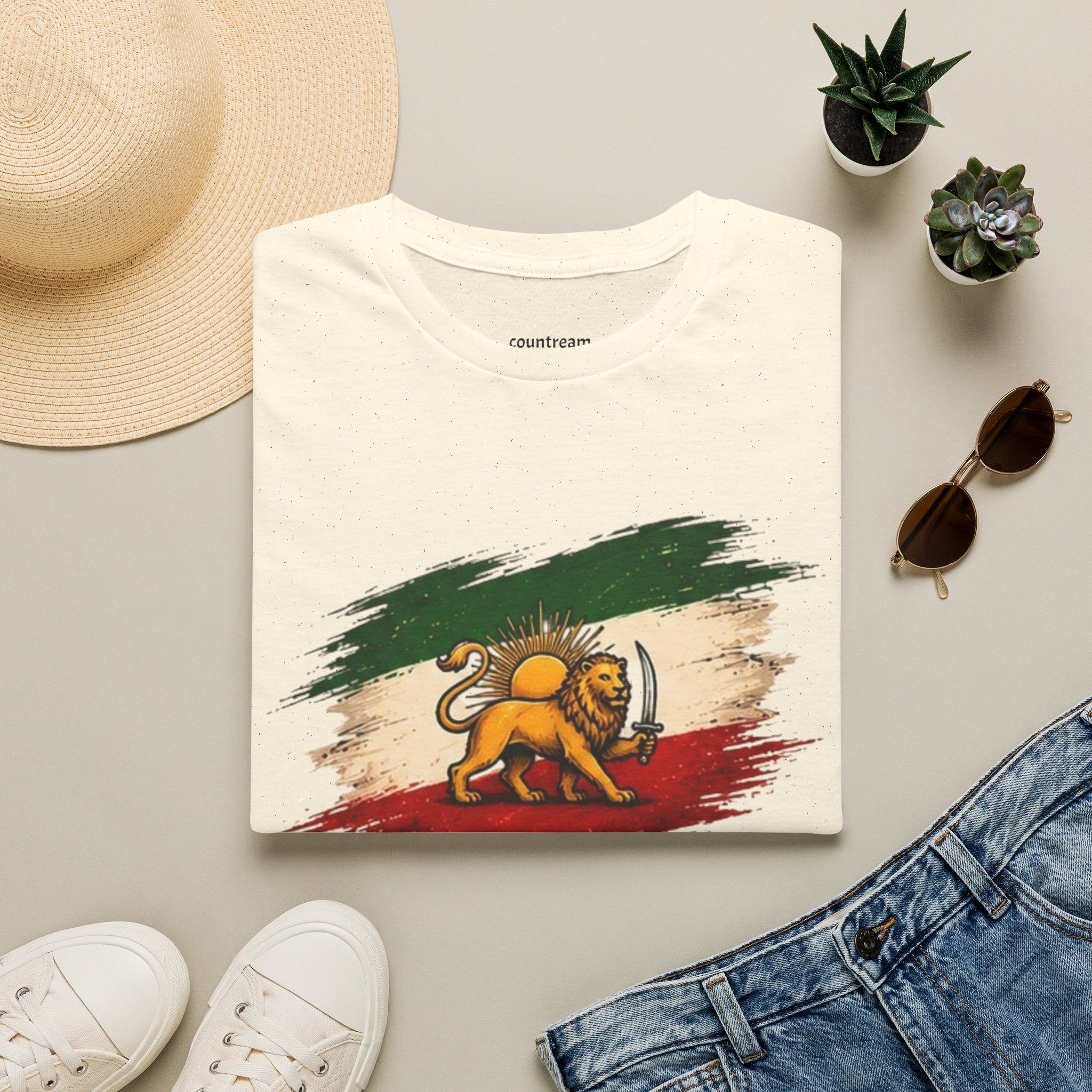 Lion of Judah Flag T-Shirt — Rastafarian Ethiopian Heritage Tee