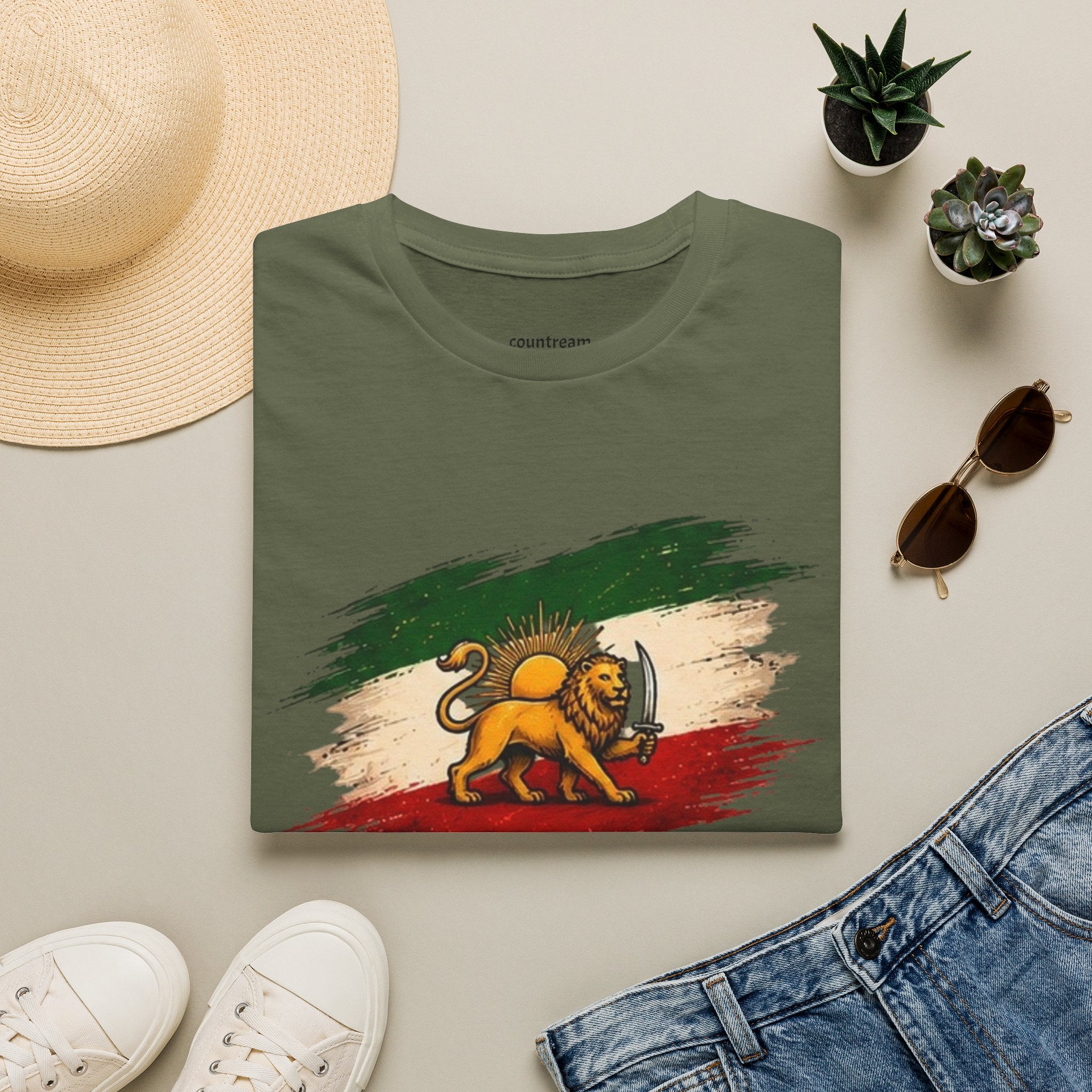 Lion of Judah Flag T-Shirt — Rastafarian Ethiopian Heritage Tee