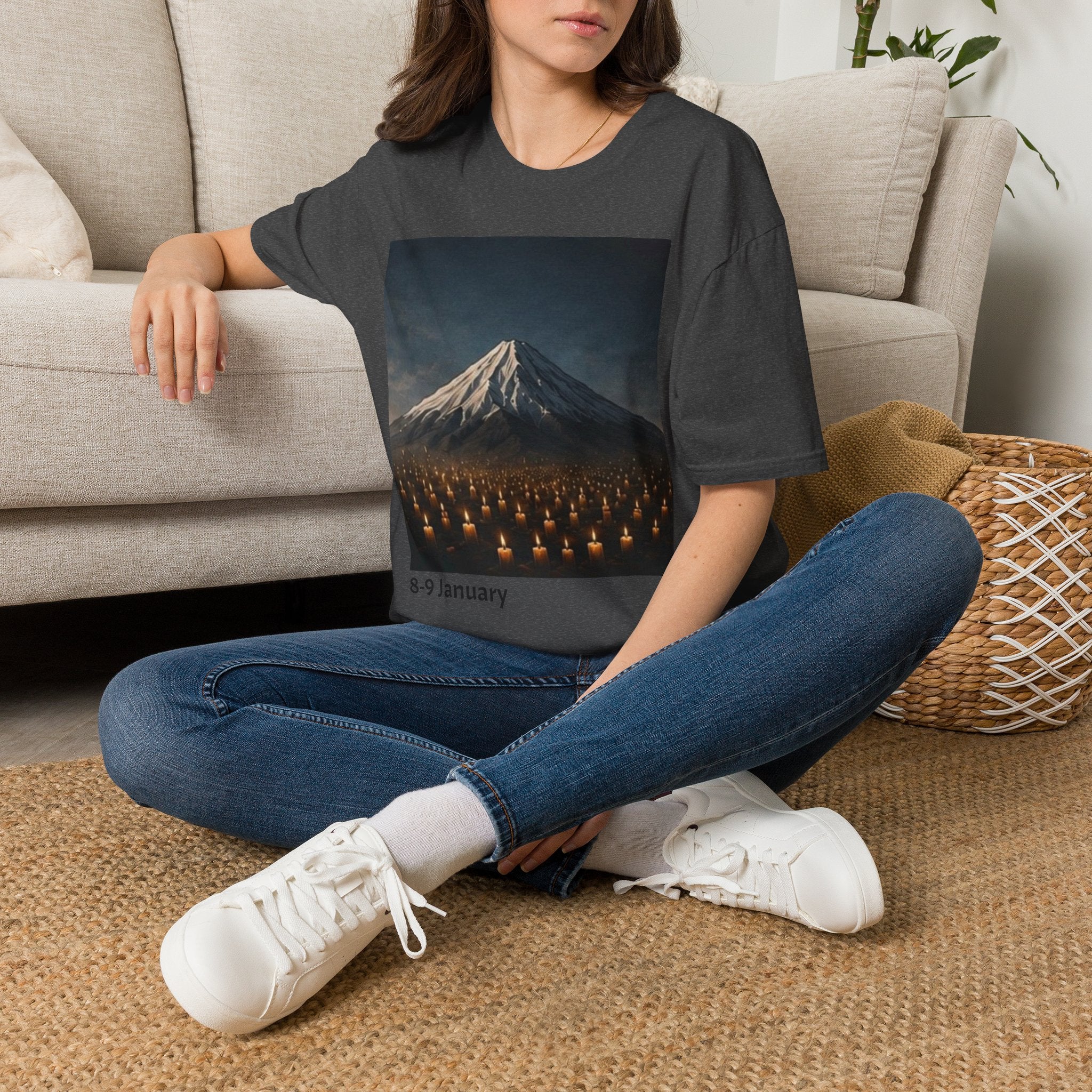 Mountain Landscape T‑Shirt — '8-9 January' Scenic Print