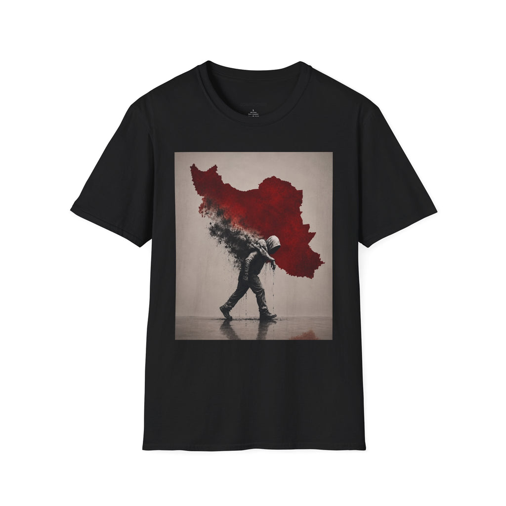 Lion Graphic T-Shirt — Regal Lion with Red Sun Art Print