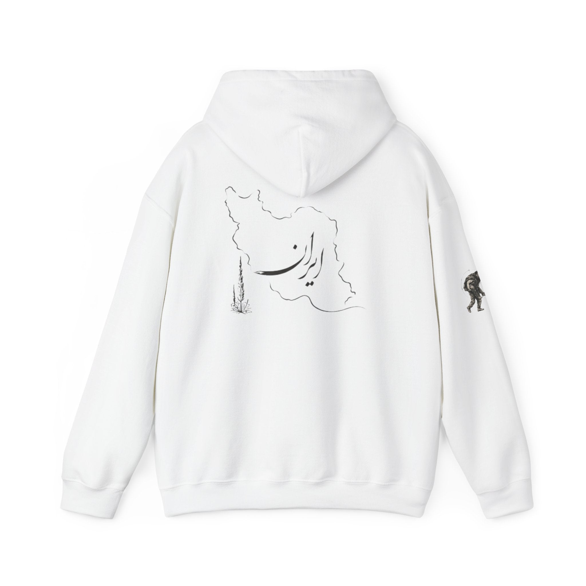 Persian Crest Hoodie – Iran Map & Lion Emblem Pullover