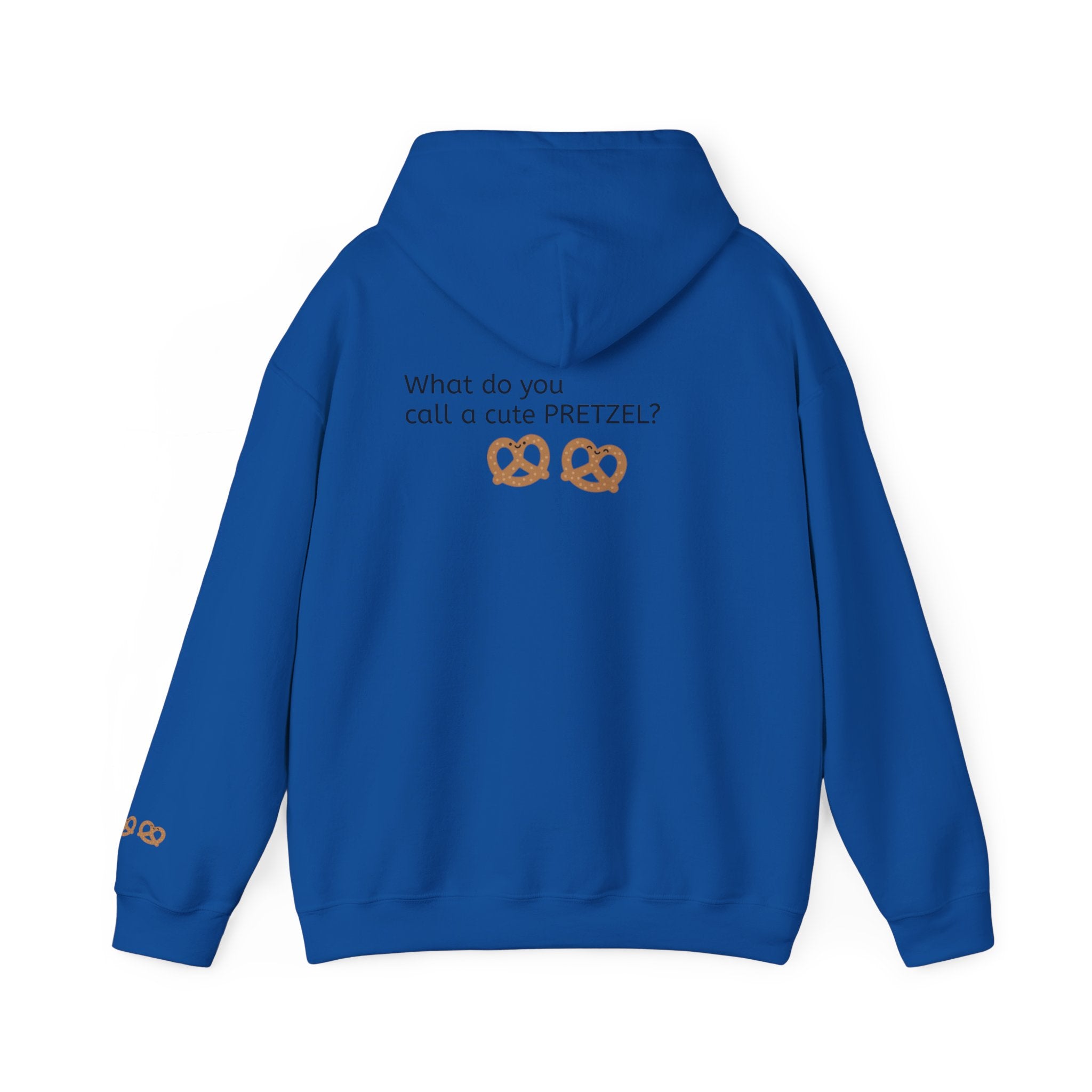 Pretzel Pun Hoodie — "CUTEZEL :))))" Graphic Sweatshirt (What do you call a cute PRETZEL?)