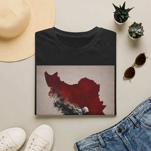 Lion Graphic T-Shirt — Regal Lion with Red Sun Art Print