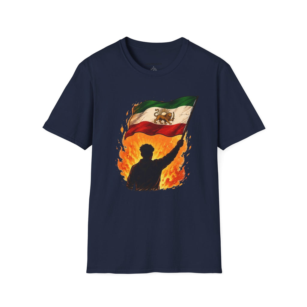 Persian Lion Flag T-Shirt — Vintage Iranian Flag Design
