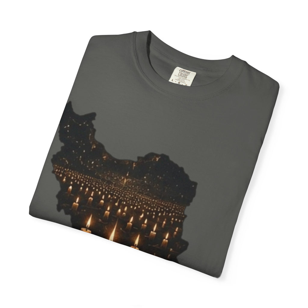Memorial Candlemap T‑Shirt — Iran Candlelight Vigil 8-9 January / 18-19 Tribute