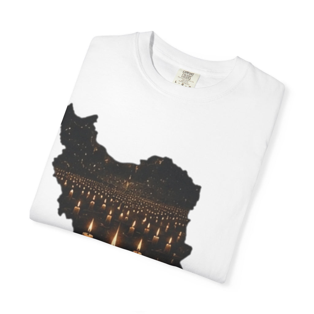 Memorial Candlemap T‑Shirt — Iran Candlelight Vigil 8-9 January / 18-19 Tribute