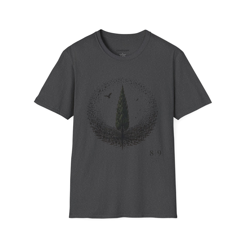 Tree Silhouette T-Shirt — Minimal Nature Graphic with Birds