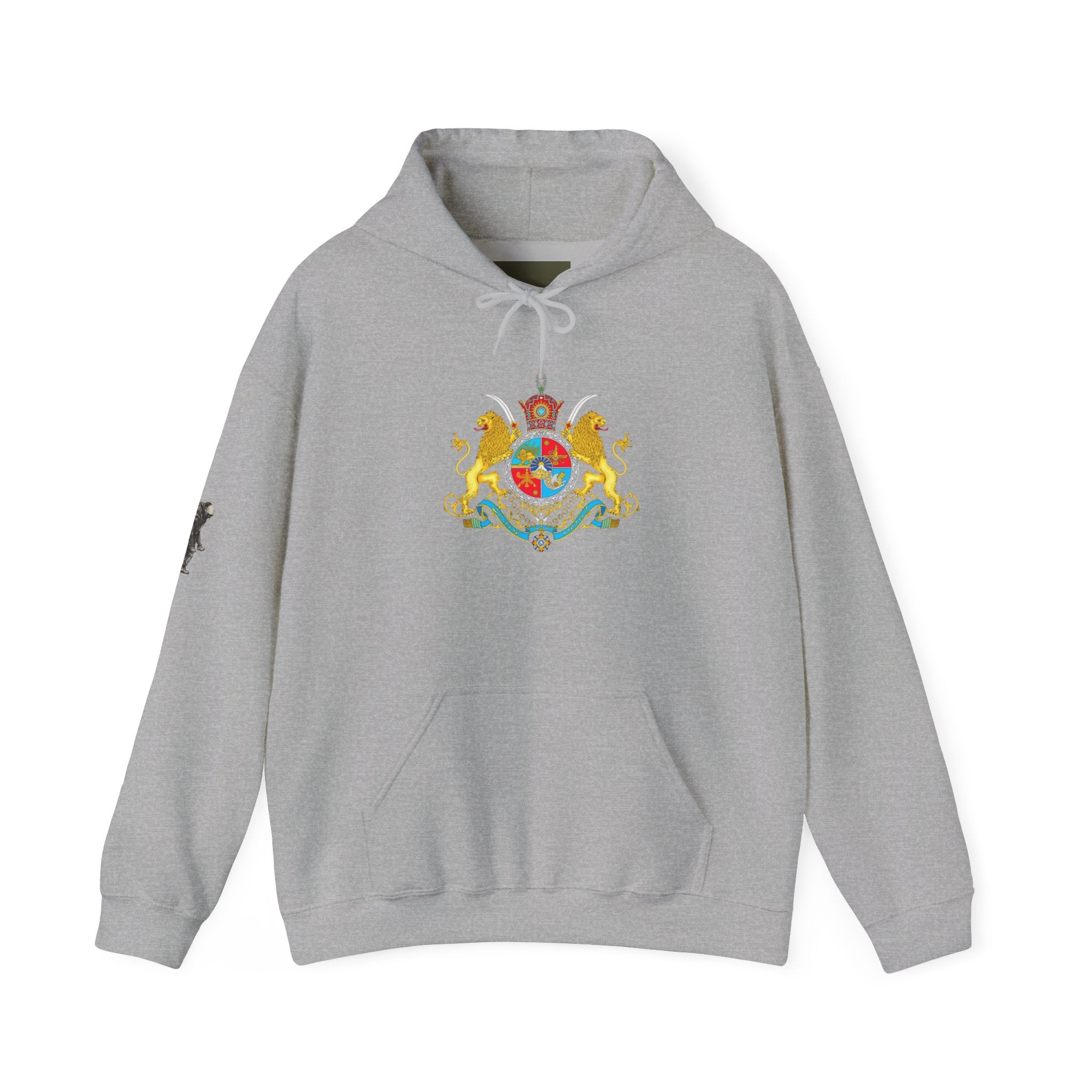 Persian Crest Hoodie – Iran Map & Lion Emblem Pullover