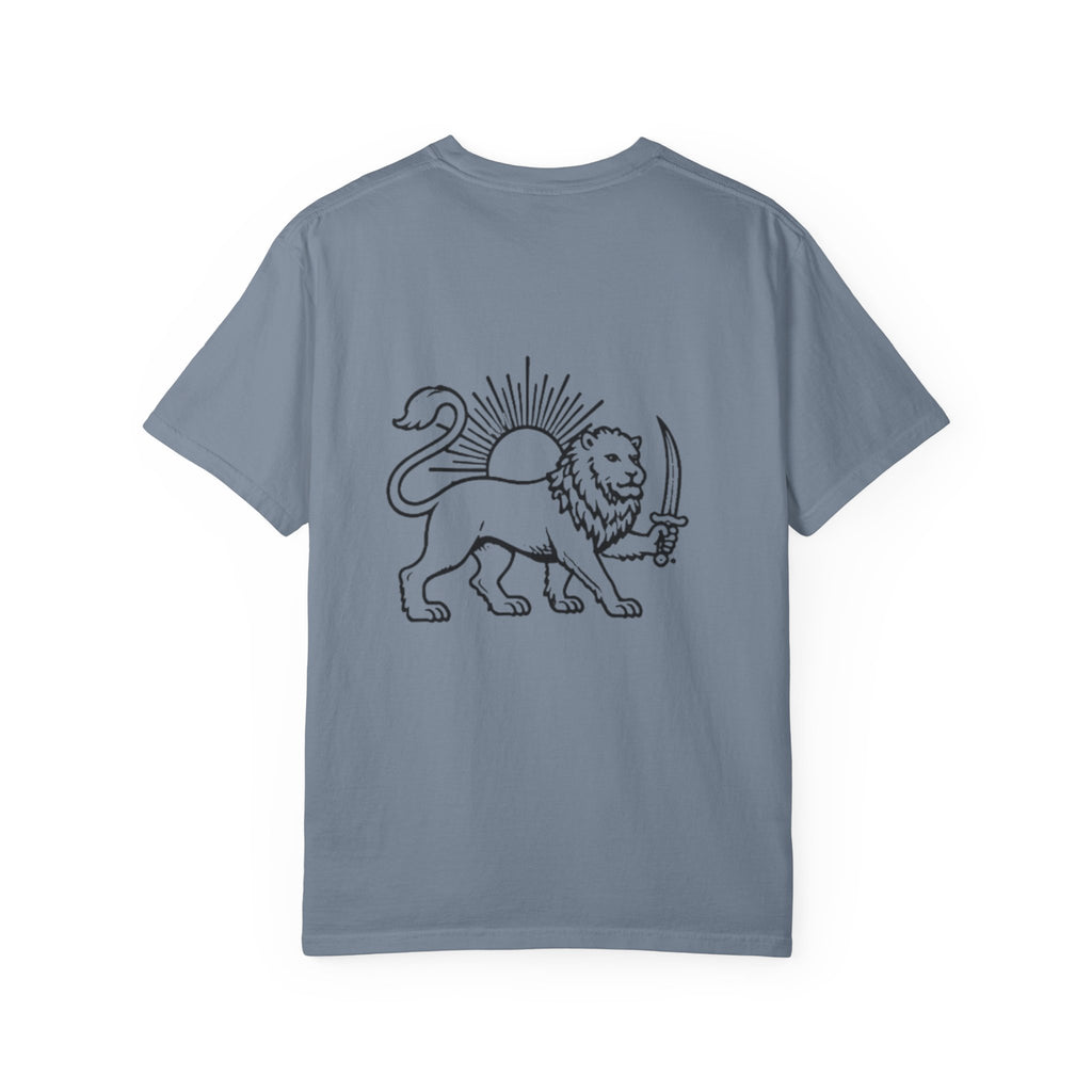 Lion Flag T-Shirt — Persian Lion Emblem Tee