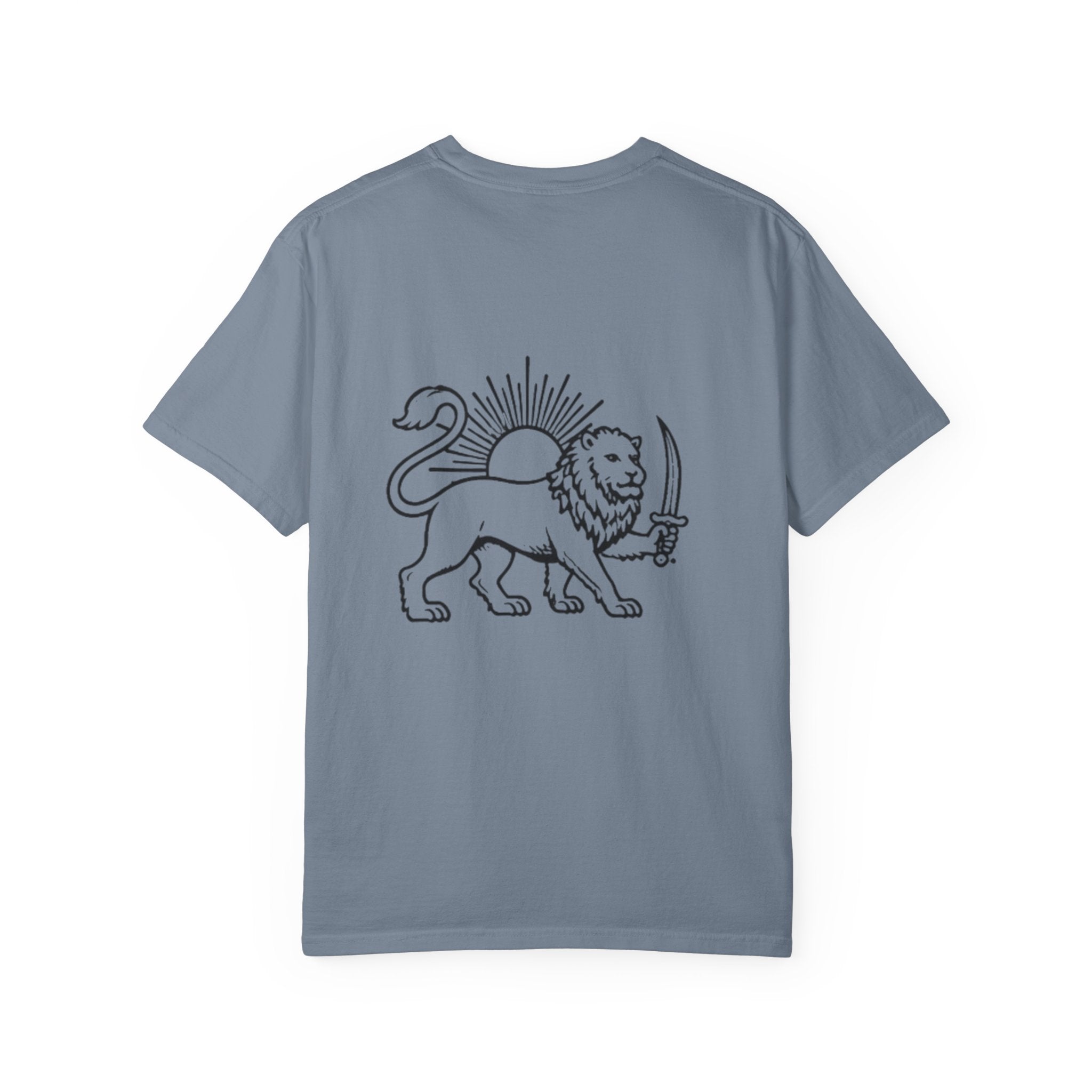 Lion Flag T-Shirt — Persian Lion Emblem Tee
