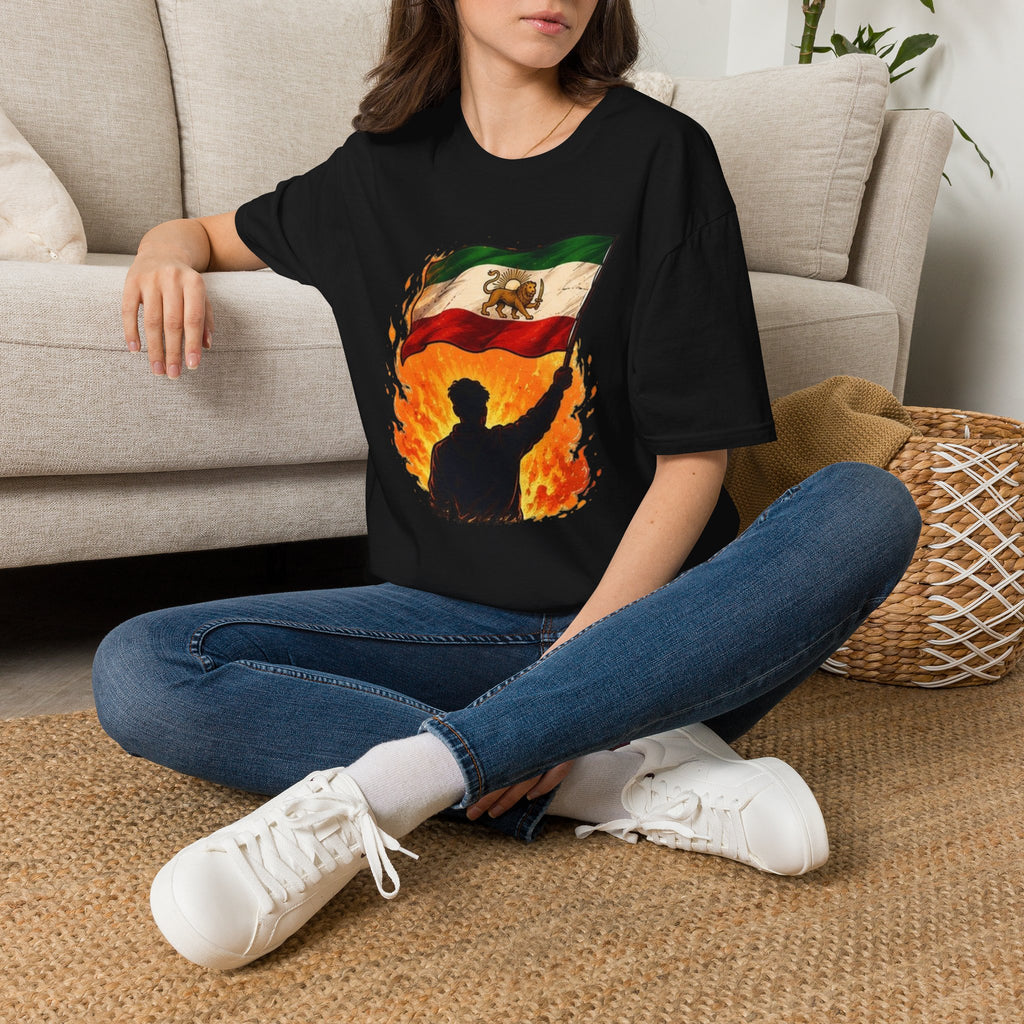 Persian Lion Flag T-Shirt — Vintage Iranian Flag Design