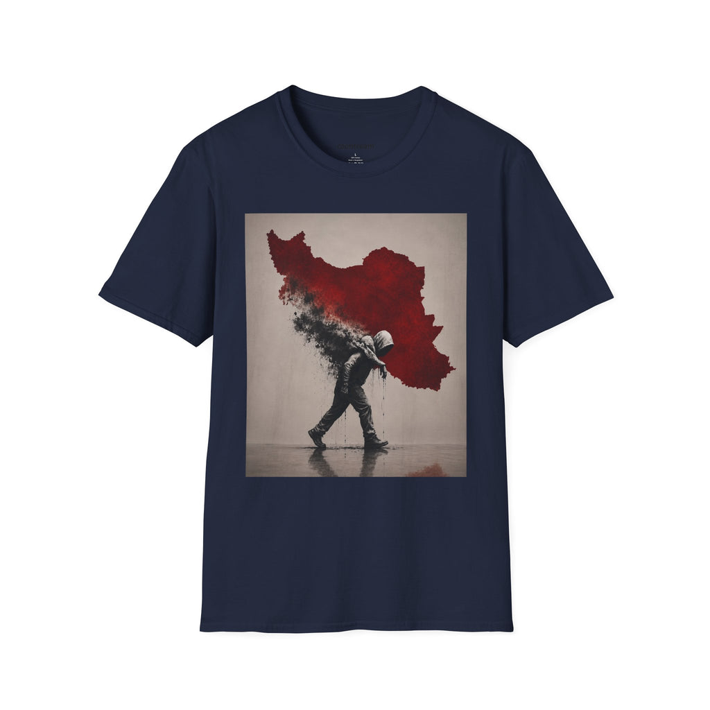 Lion Graphic T-Shirt — Regal Lion with Red Sun Art Print