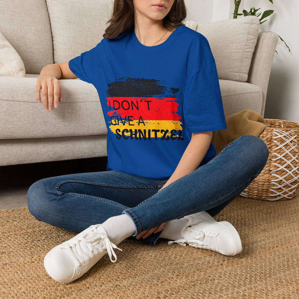 T‑Shirt — "I Don’t Give a Schnitzel" German Flag Graphic Tee