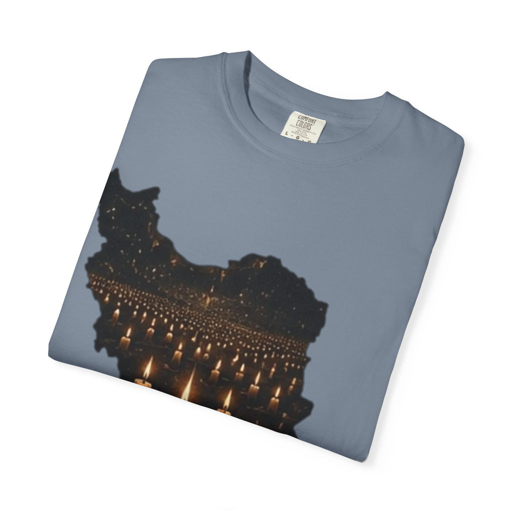 Memorial Candlemap T‑Shirt — Iran Candlelight Vigil 8-9 January / 18-19 Tribute