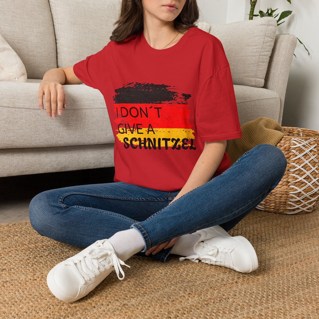 T‑Shirt — "I Don’t Give a Schnitzel" German Flag Graphic Tee