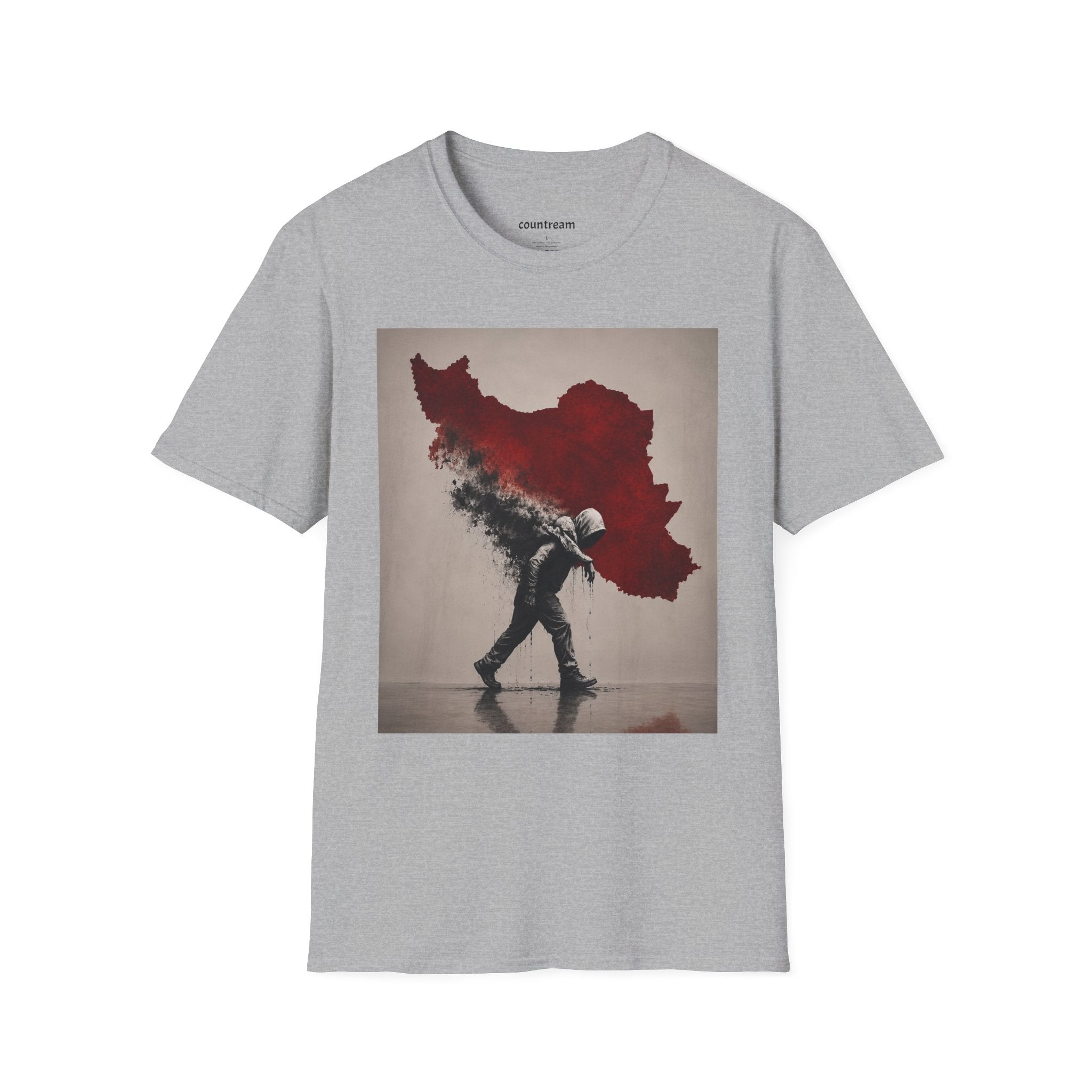 Lion Graphic T-Shirt — Regal Lion with Red Sun Art Print