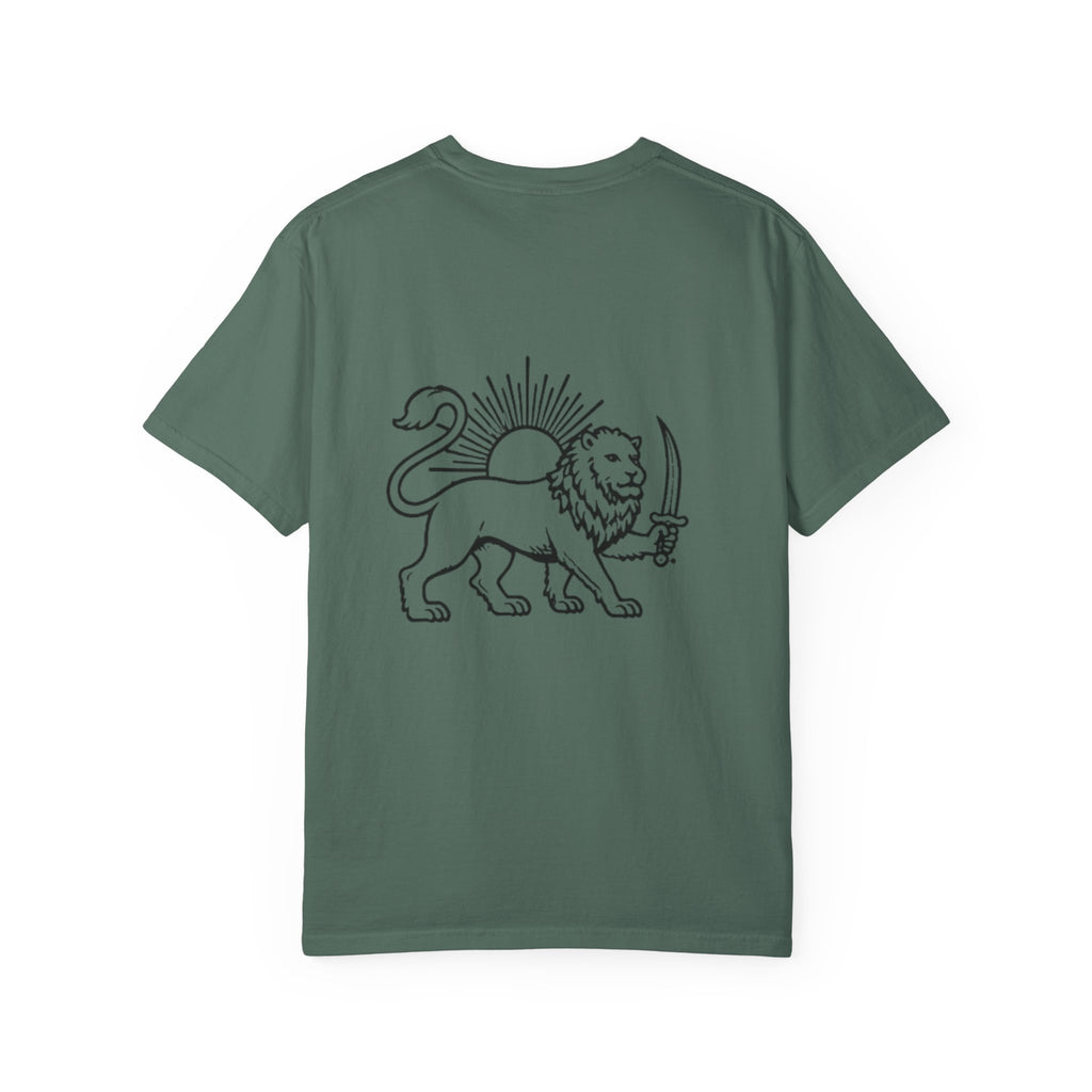 Lion Flag T-Shirt — Persian Lion Emblem Tee