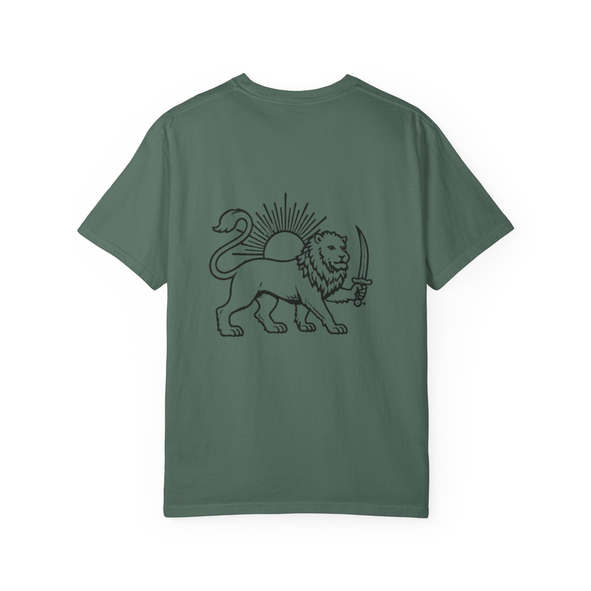 Lion Flag T-Shirt — Persian Lion Emblem Tee