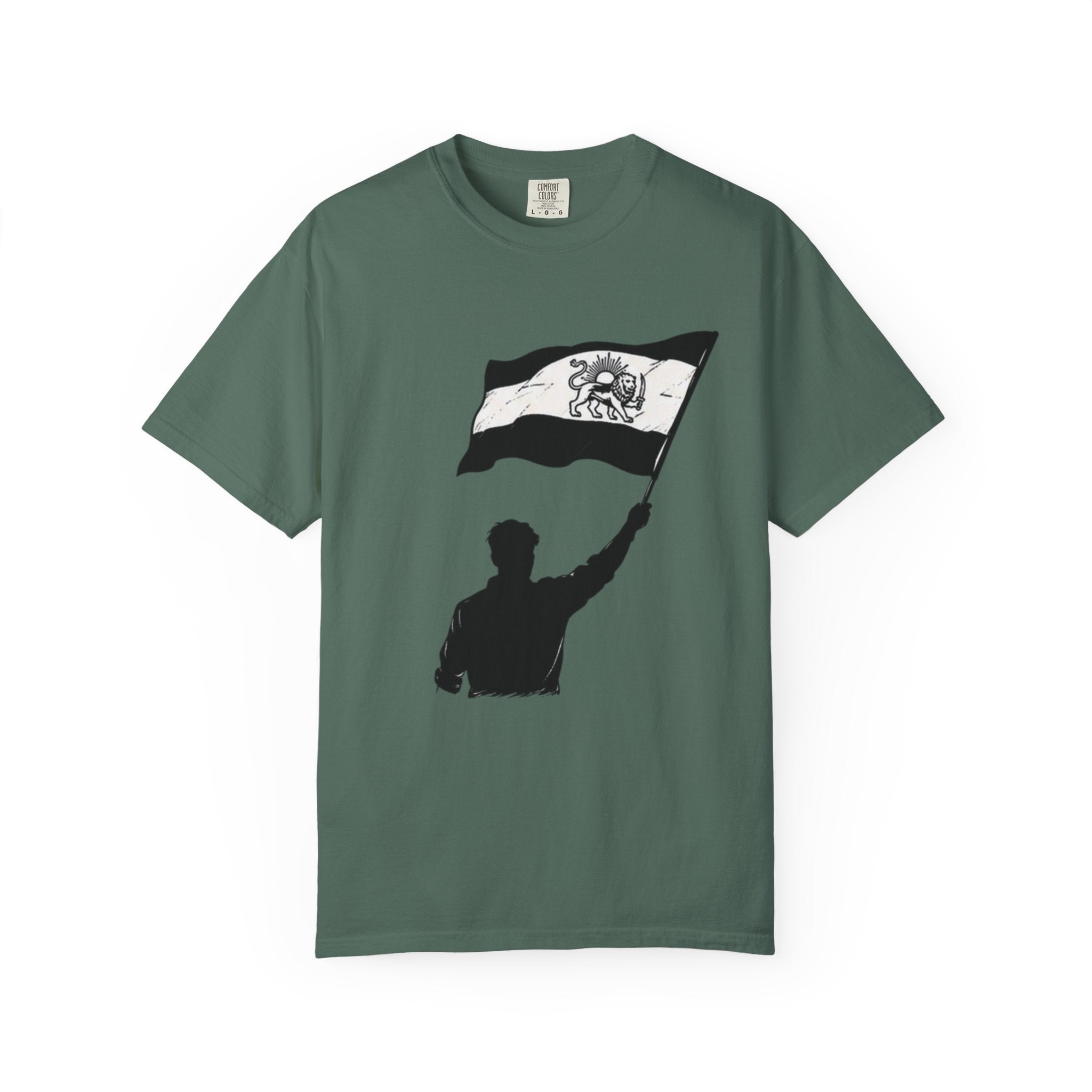 Lion Flag T-Shirt — Persian Lion Emblem Tee