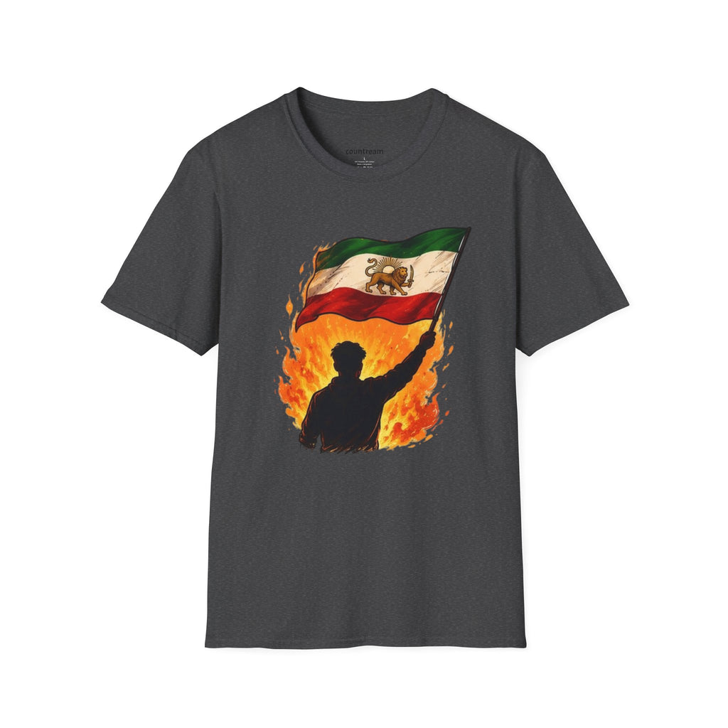 Persian Lion Flag T-Shirt — Vintage Iranian Flag Design