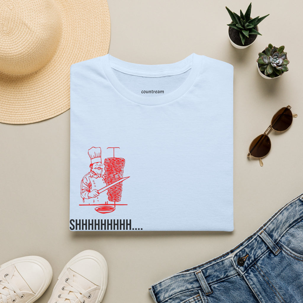 Doner Time T‑Shirt – Funny Shawarma Chef 'Shhhhhhhh...' Graphic Tee