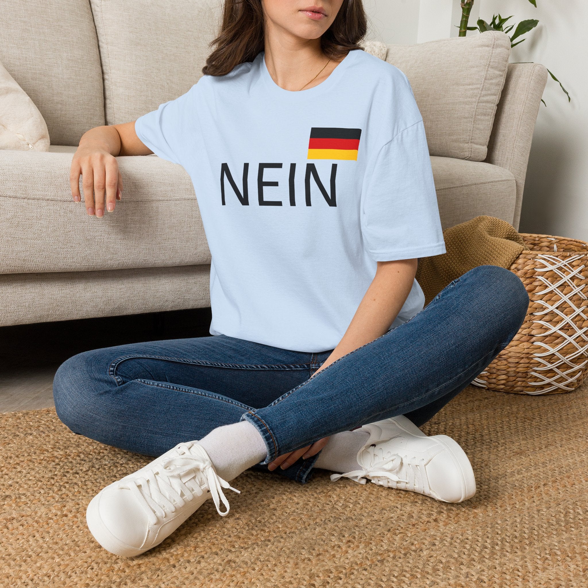 Nein T-Shirt with German Flag — Funny German Word Tee