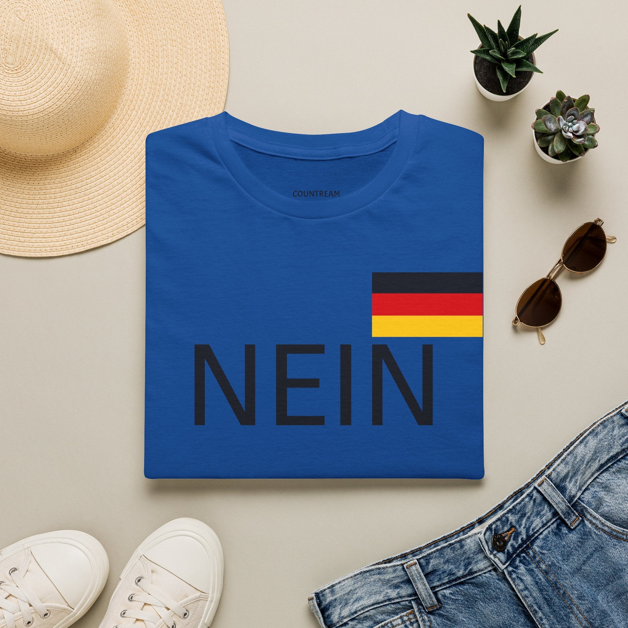 Nein T-Shirt with German Flag — Funny German Word Tee