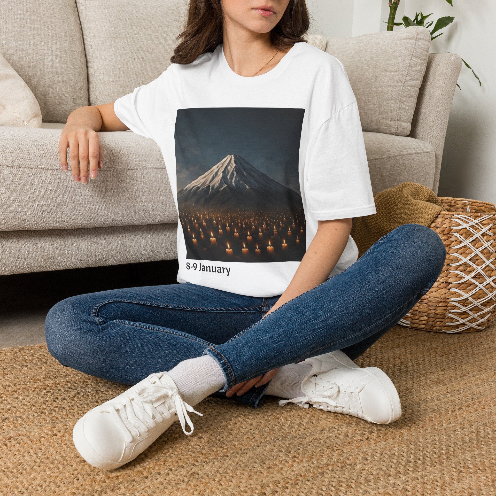 Mountain Landscape T‑Shirt — '8-9 January' Scenic Print