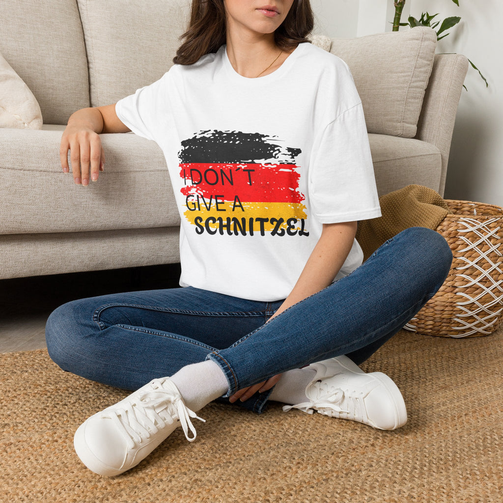 T‑Shirt — "I Don’t Give a Schnitzel" German Flag Graphic Tee