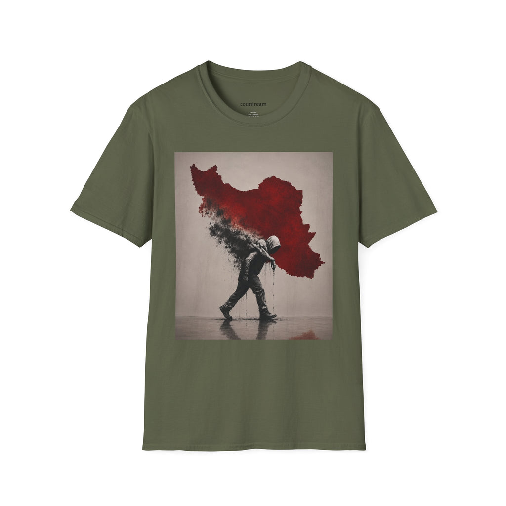Lion Graphic T-Shirt — Regal Lion with Red Sun Art Print