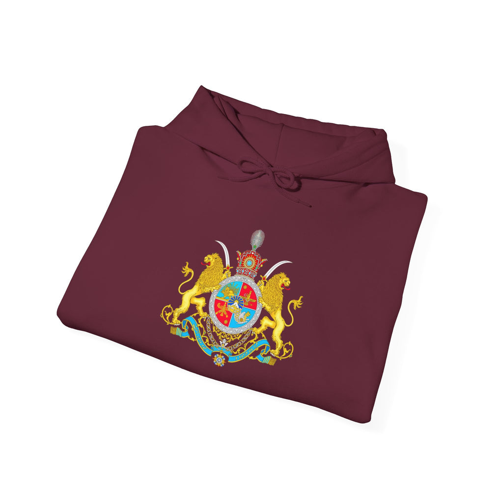 Persian Crest Hoodie – Iran Map & Lion Emblem Pullover
