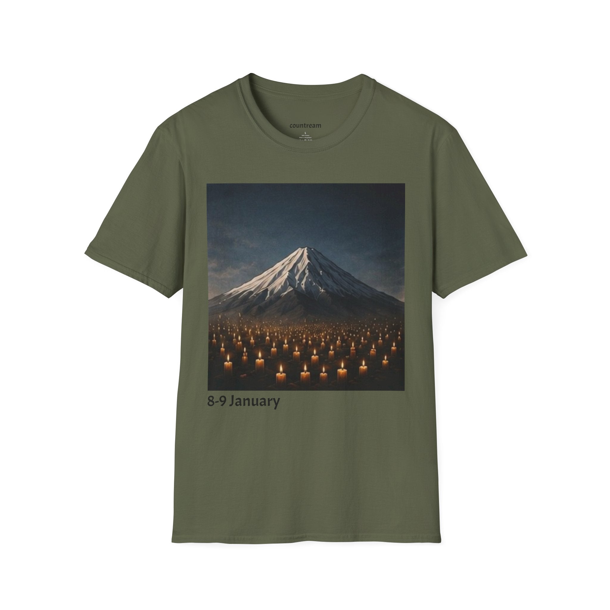 Mountain Landscape T‑Shirt — '8-9 January' Scenic Print