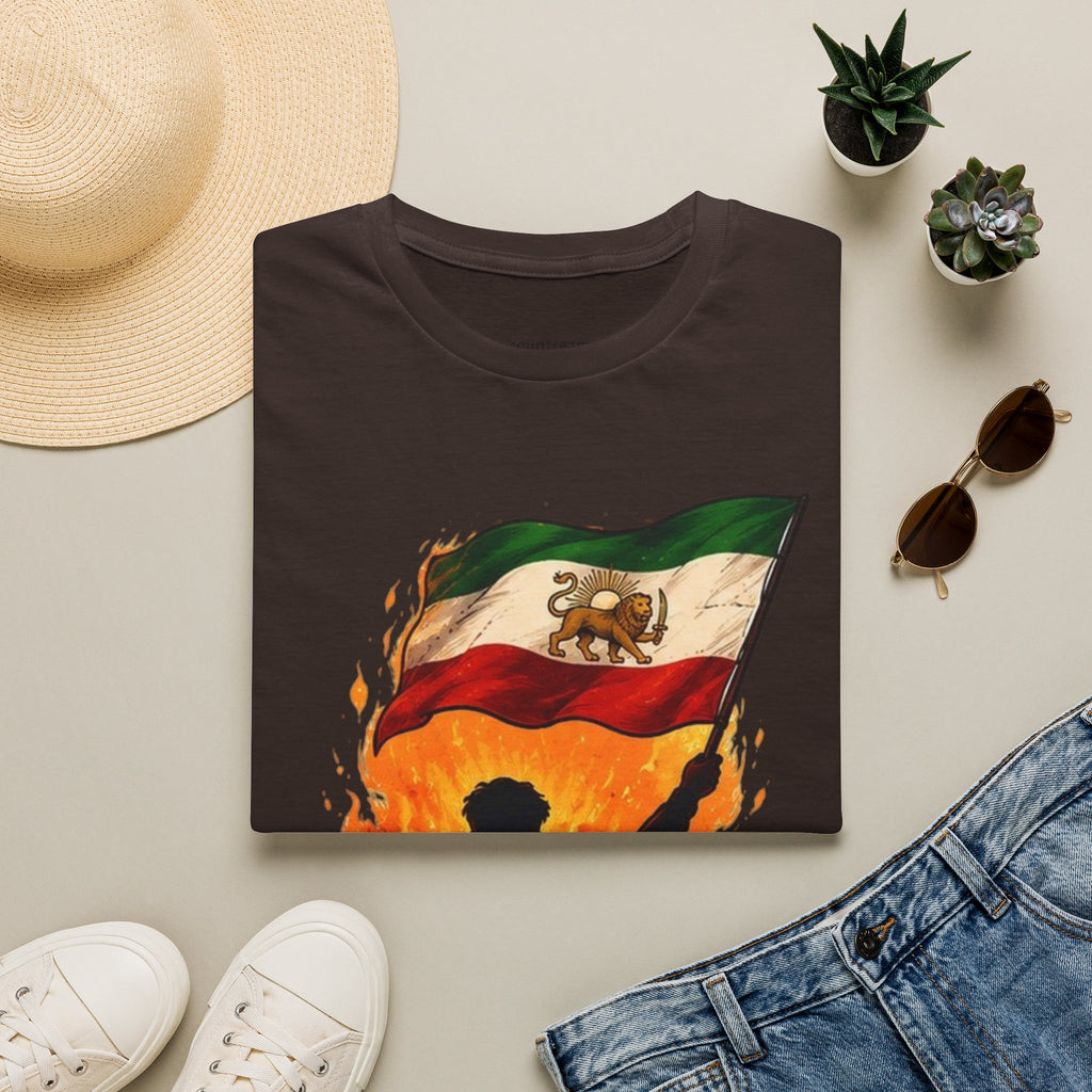 Persian Lion Flag T-Shirt — Vintage Iranian Flag Design
