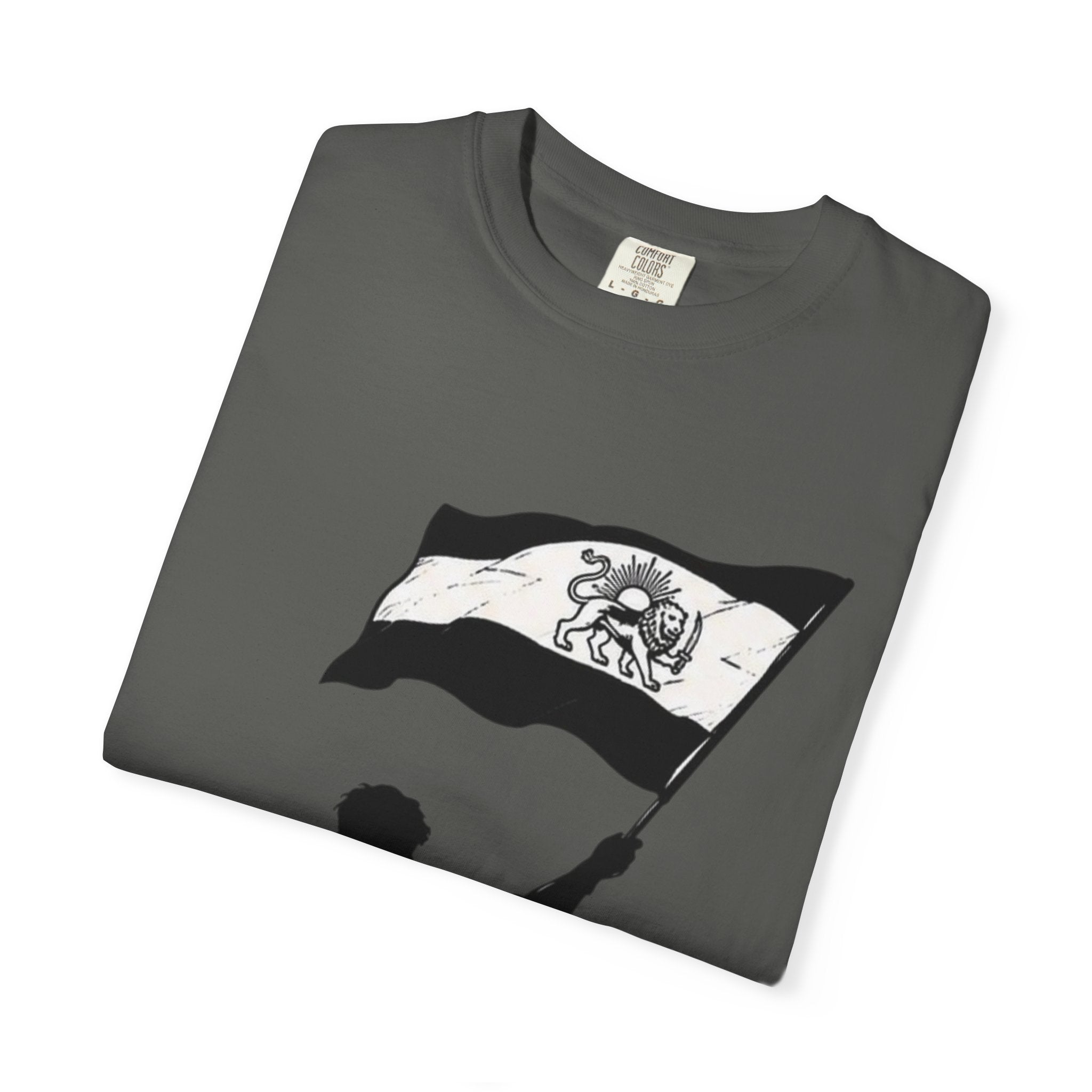 Lion Flag T-Shirt — Persian Lion Emblem Tee