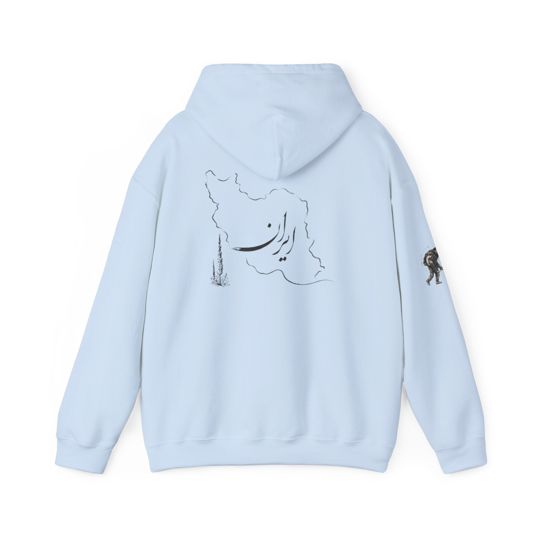 Persian Crest Hoodie – Iran Map & Lion Emblem Pullover