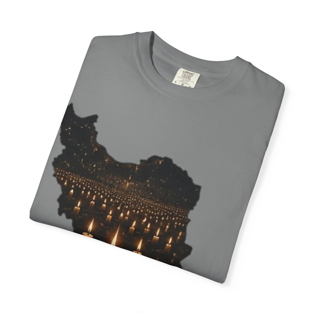 Memorial Candlemap T‑Shirt — Iran Candlelight Vigil 8-9 January / 18-19 Tribute