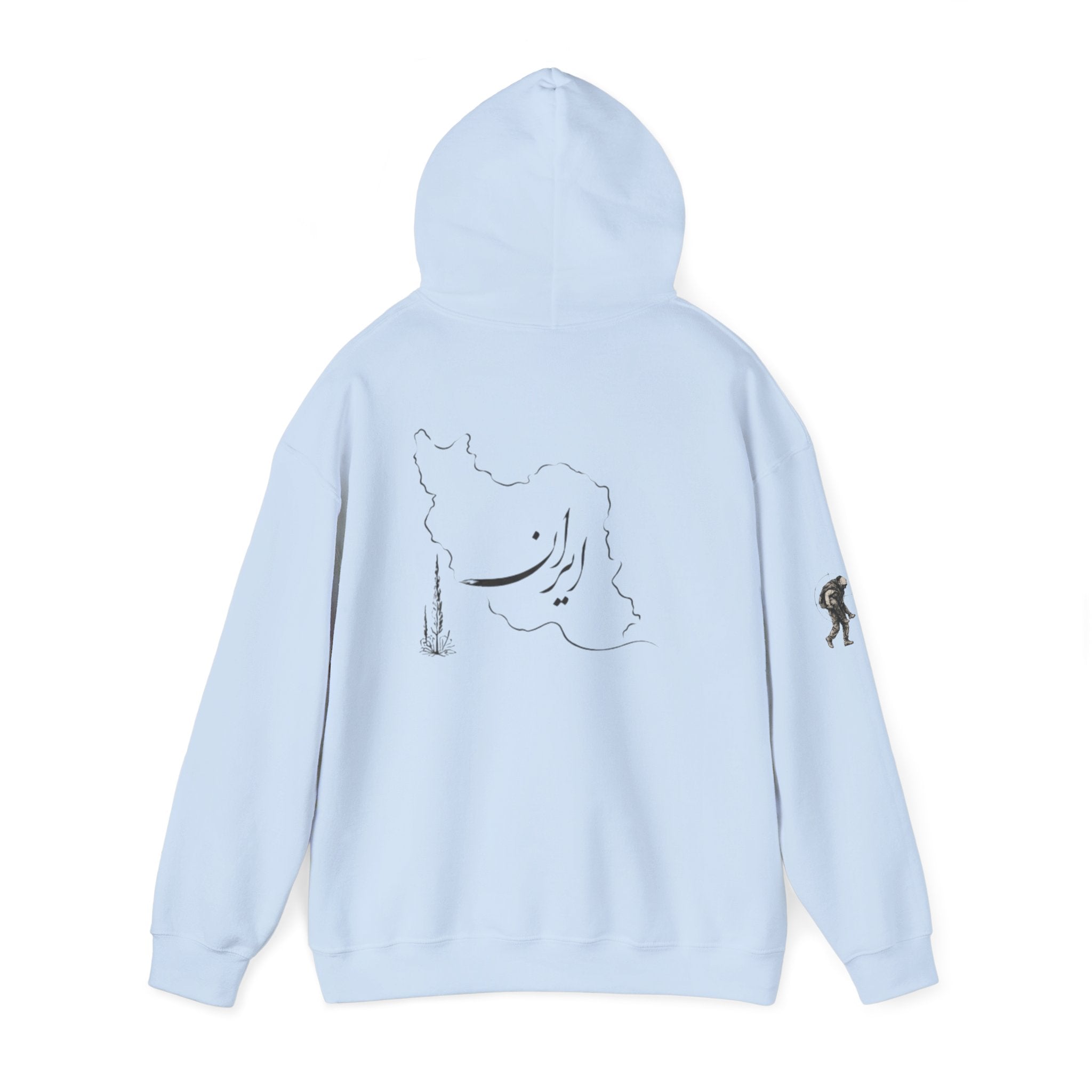 Persian Crest Hoodie – Iran Map & Lion Emblem Pullover