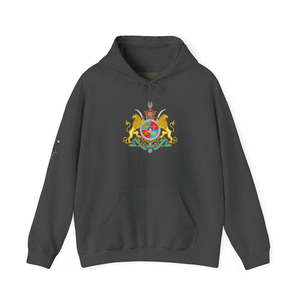 Persian Crest Hoodie – Iran Map & Lion Emblem Pullover