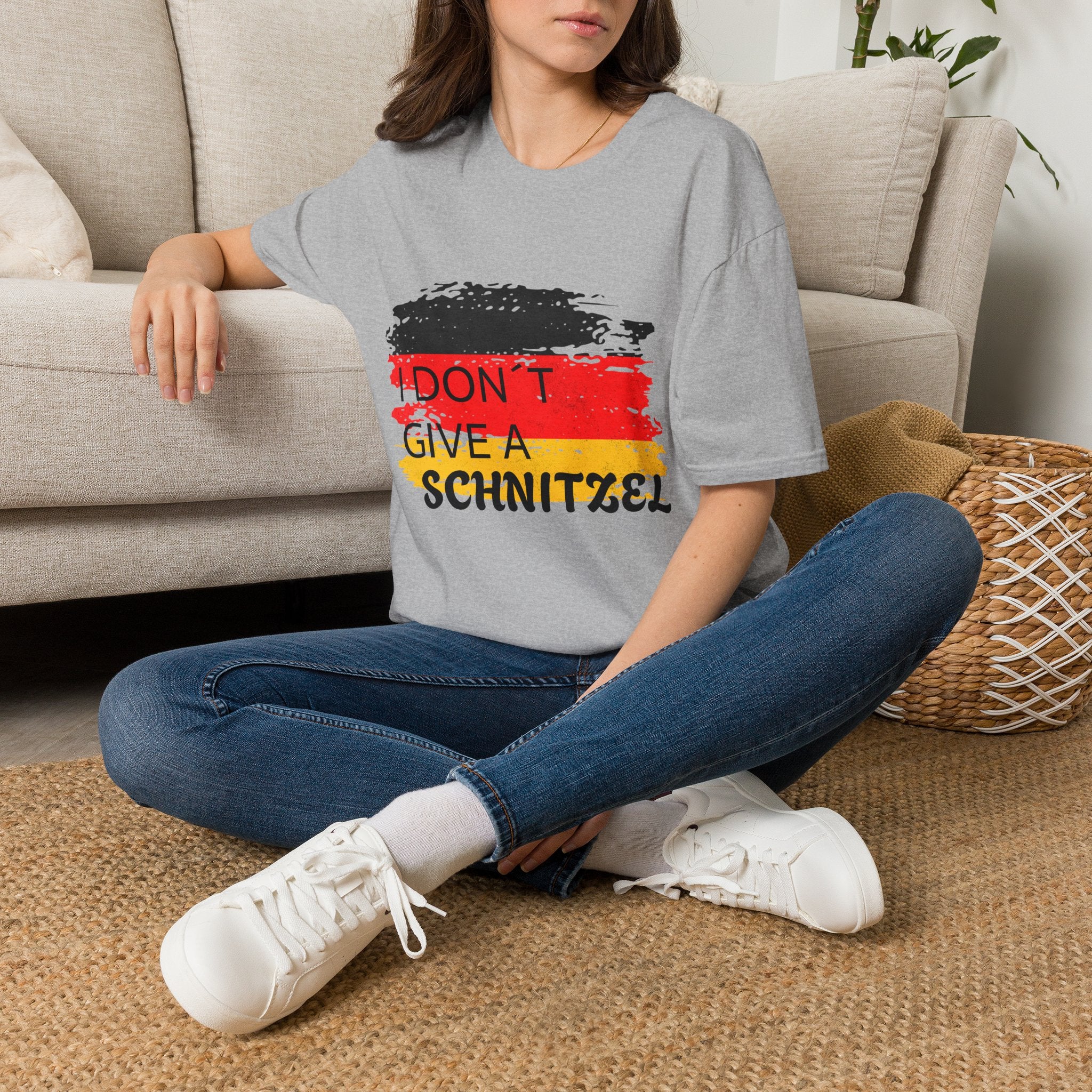 T‑Shirt — "I Don’t Give a Schnitzel" German Flag Graphic Tee