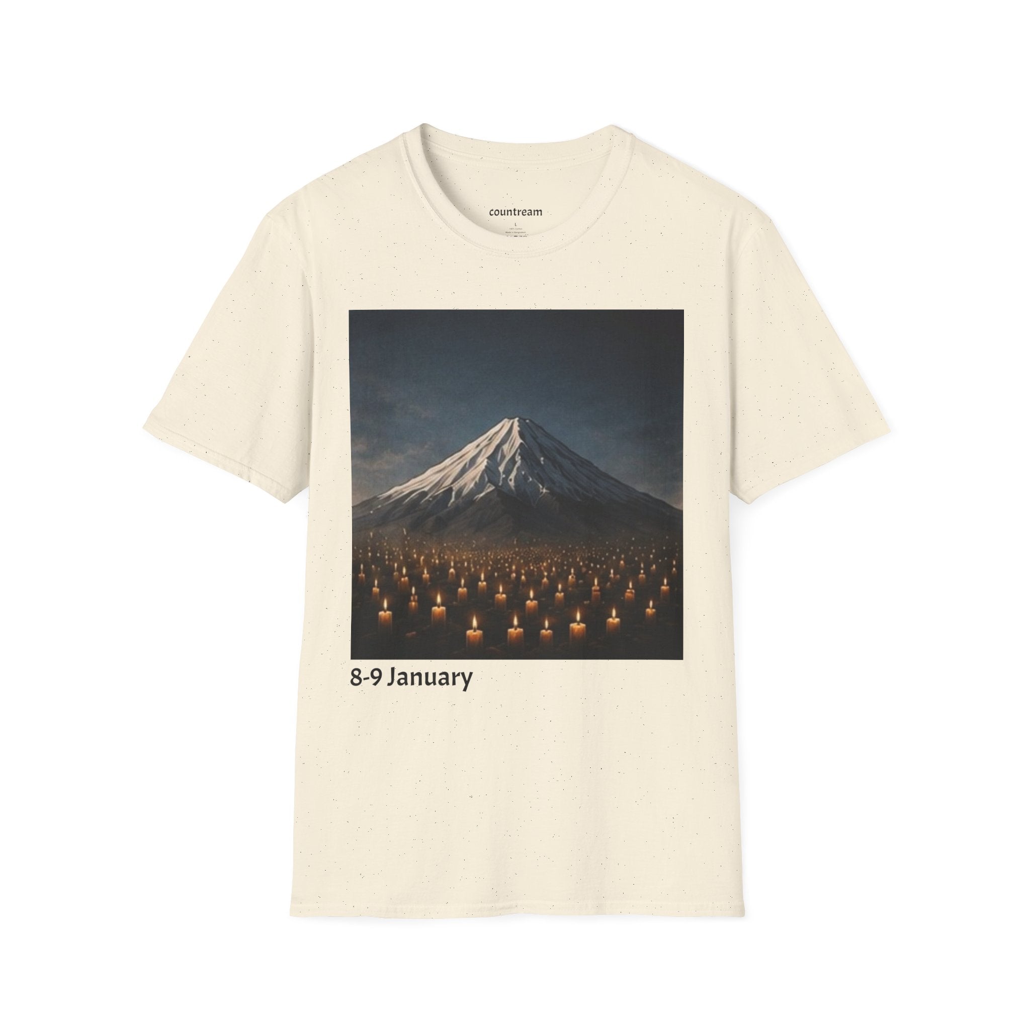 Mountain Landscape T‑Shirt — '8-9 January' Scenic Print