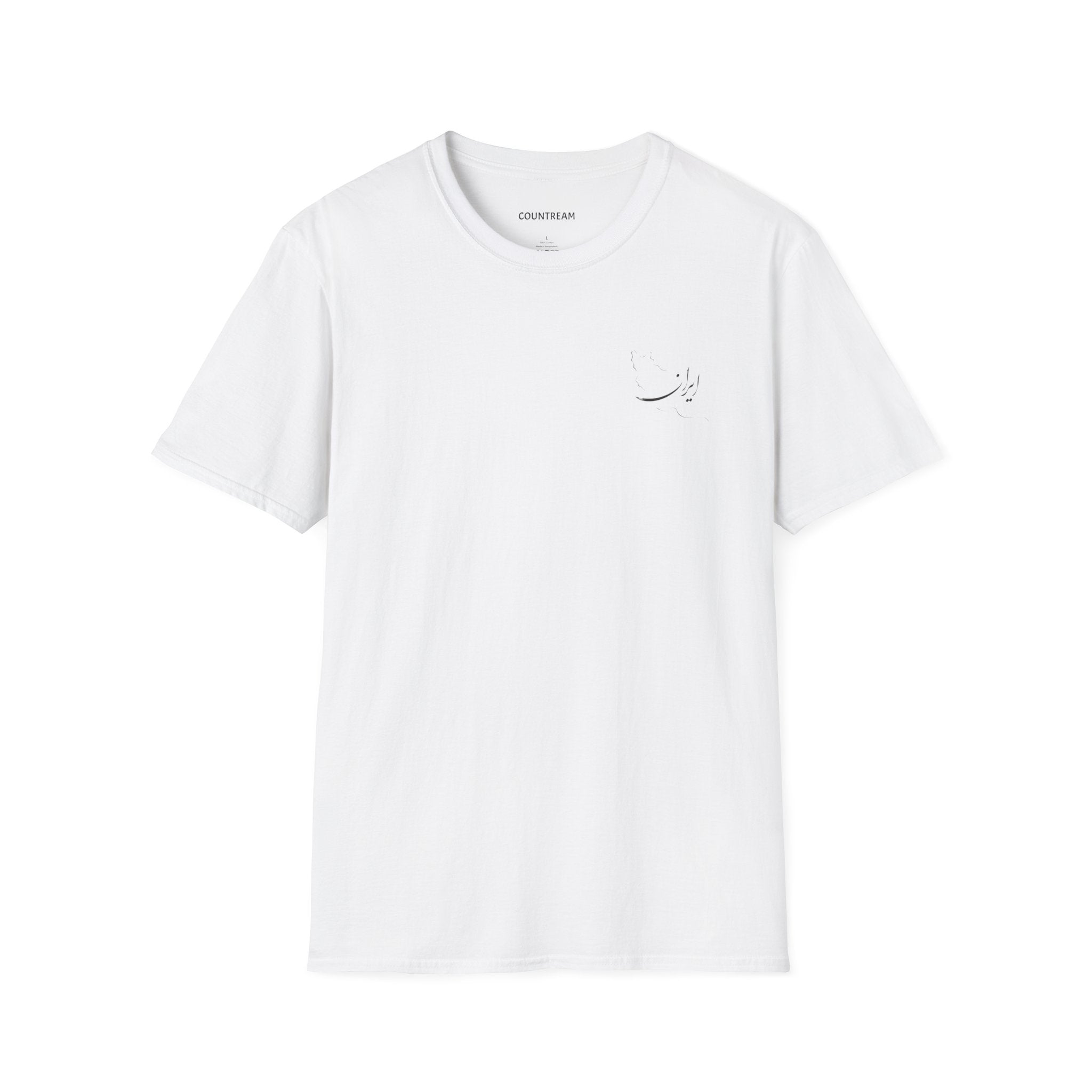 Minimalist Crescent Moon Tee — Small Embroidered Moon Graphic T-Shirt