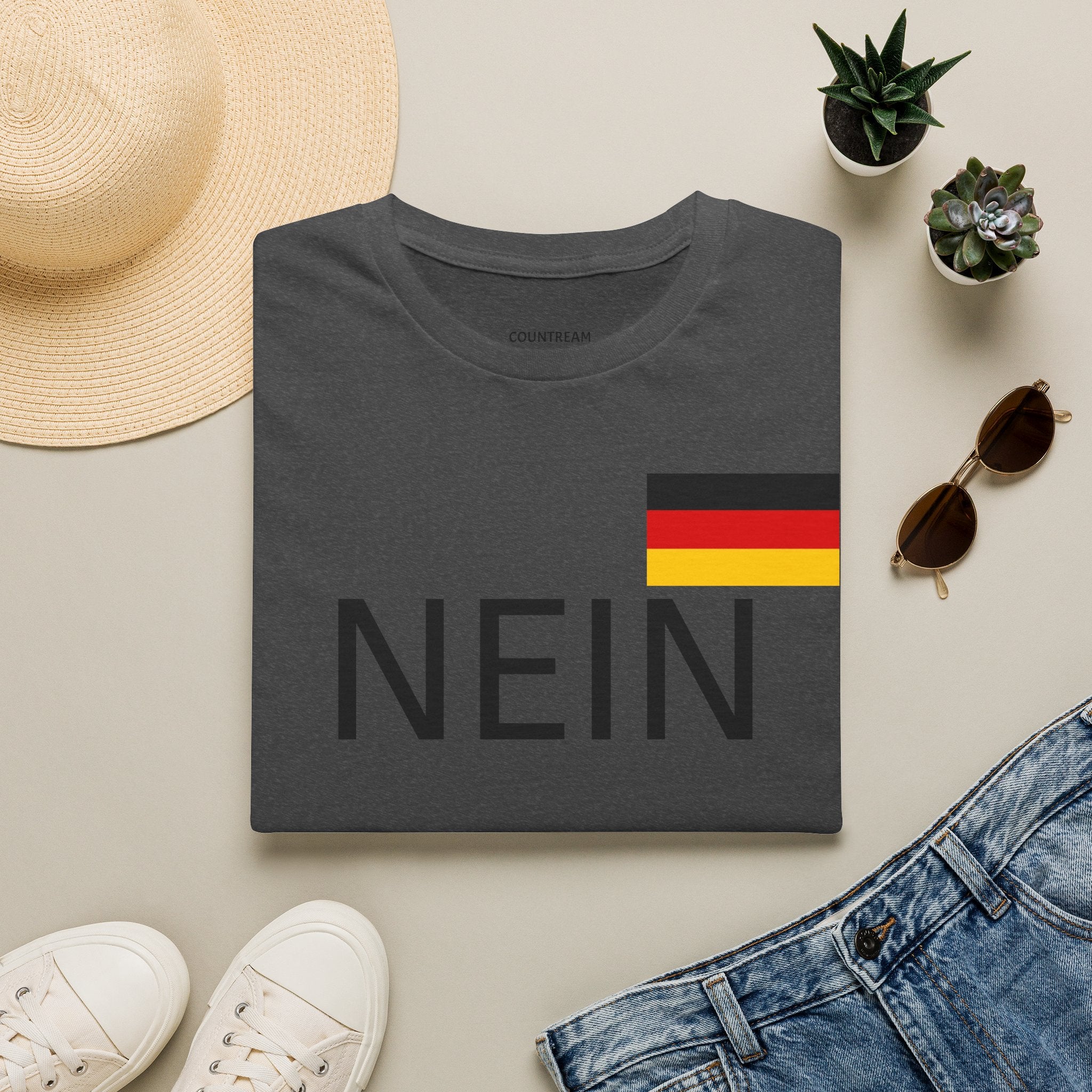 Nein T-Shirt with German Flag — Funny German Word Tee