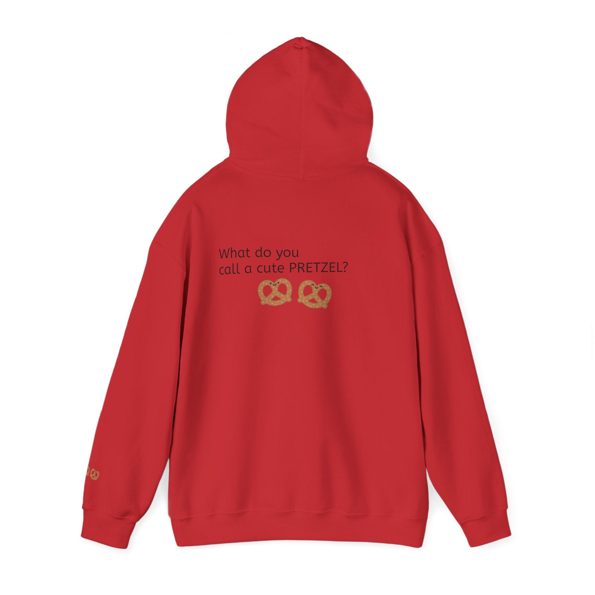 Pretzel Pun Hoodie — "CUTEZEL :))))" Graphic Sweatshirt (What do you call a cute PRETZEL?)