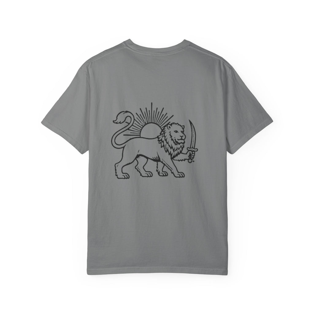 Lion Flag T-Shirt — Persian Lion Emblem Tee