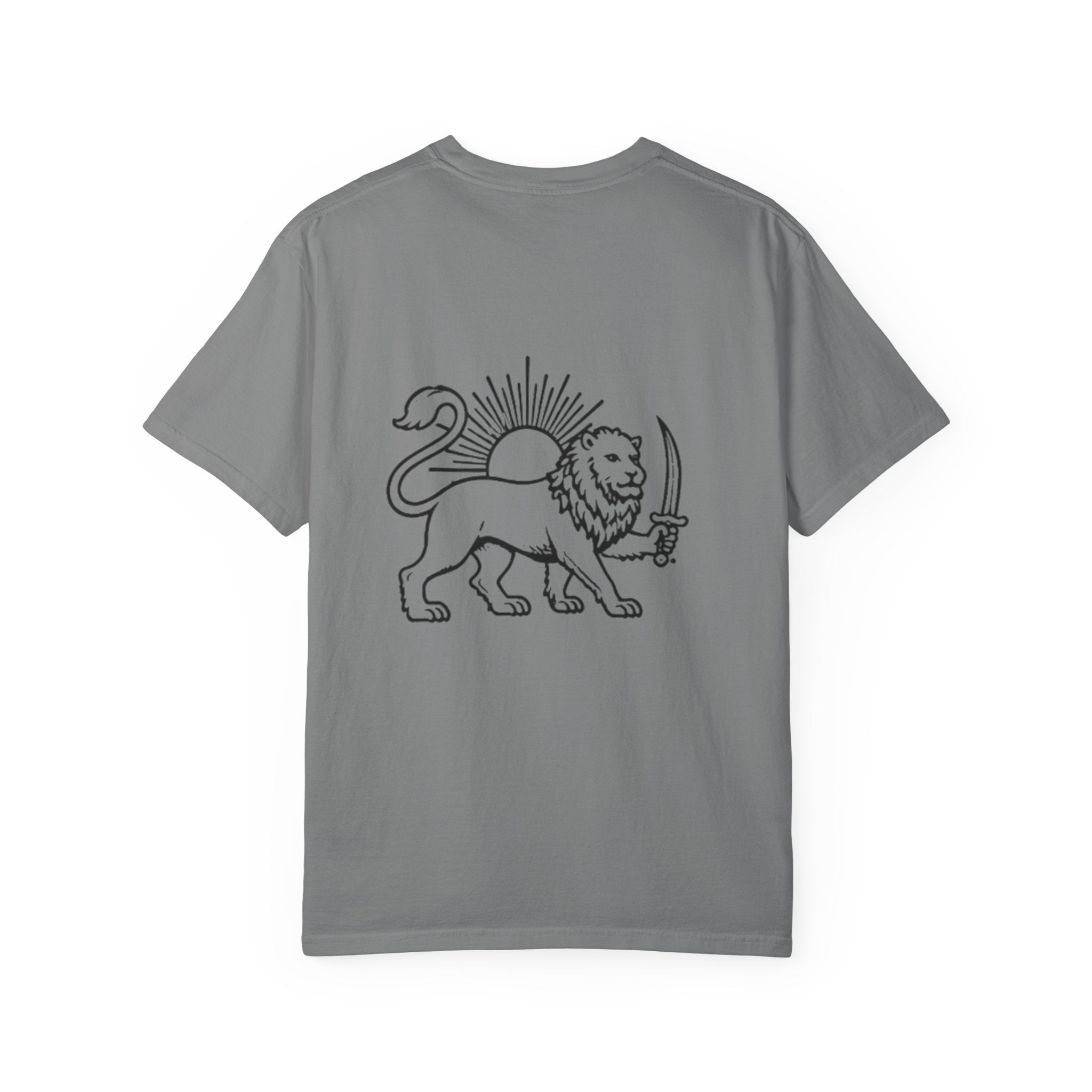 Lion Flag T-Shirt — Persian Lion Emblem Tee