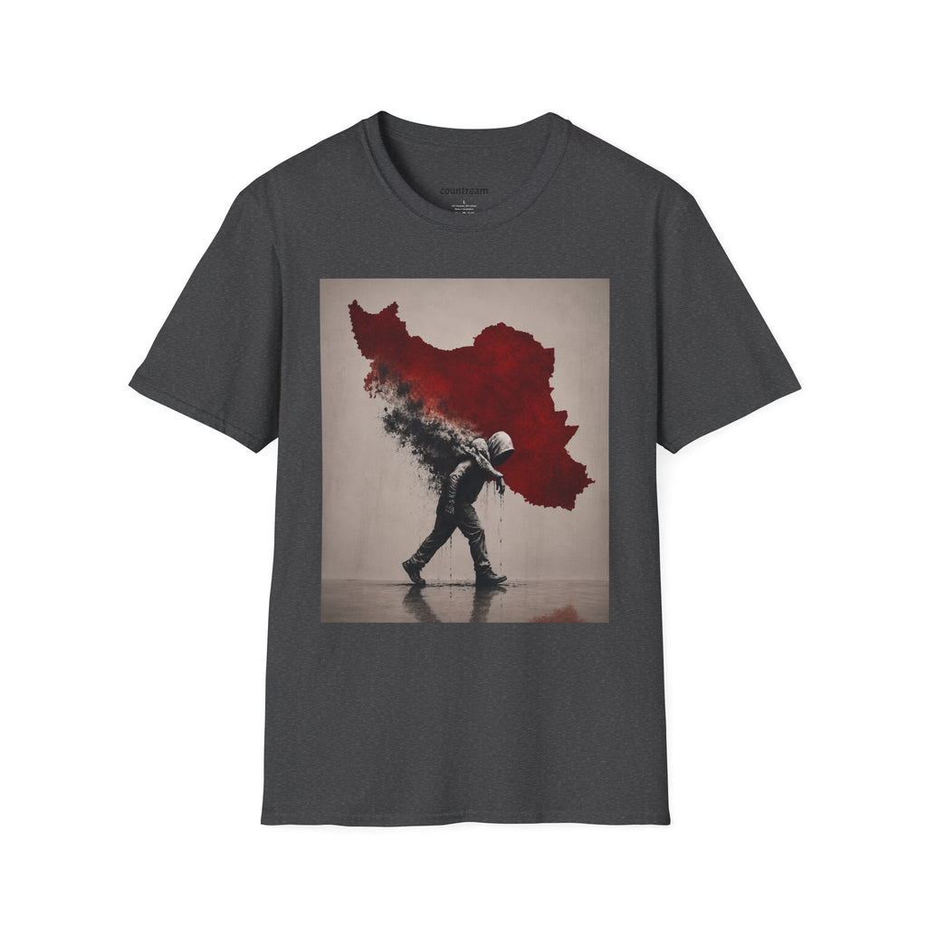 Lion Graphic T-Shirt — Regal Lion with Red Sun Art Print