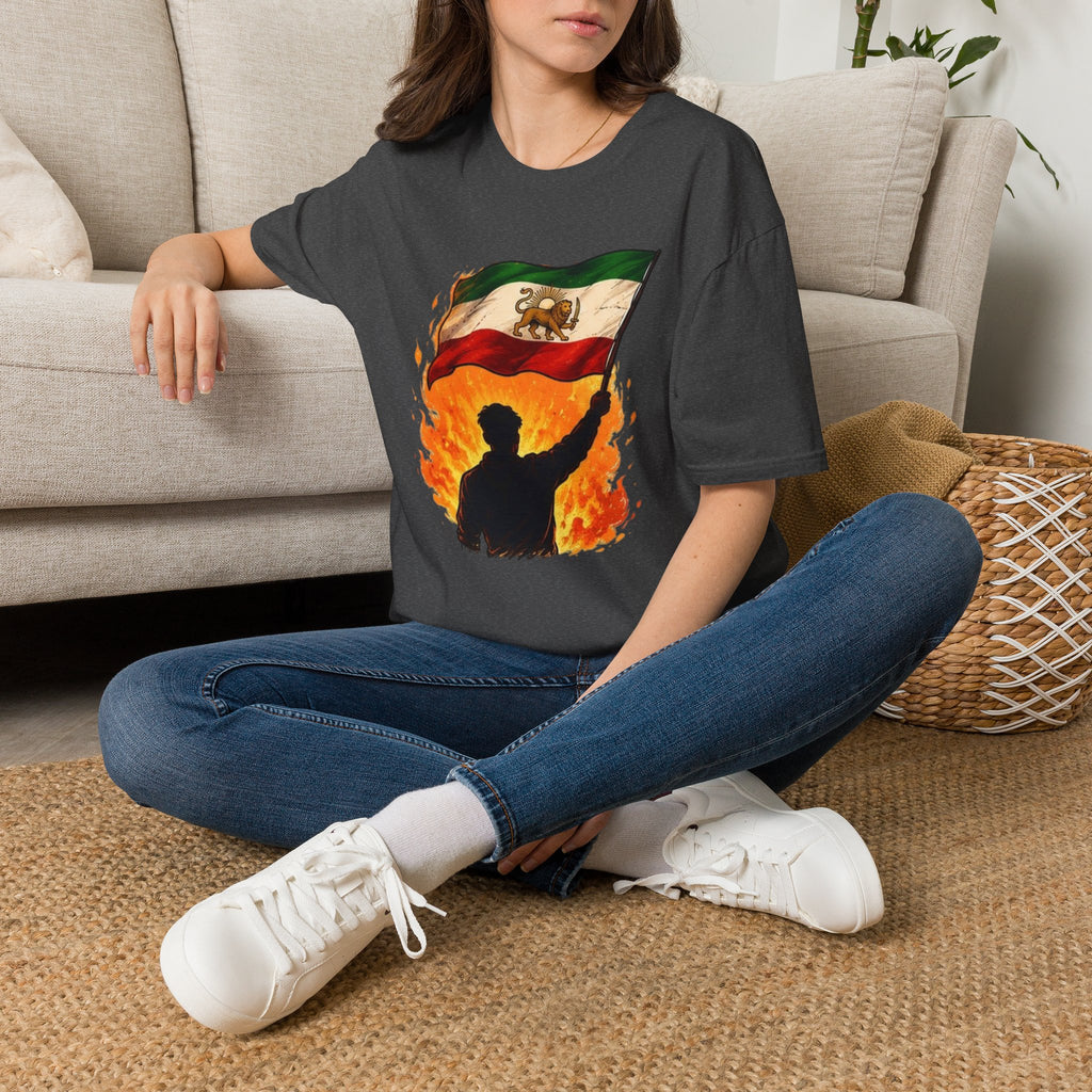 Persian Lion Flag T-Shirt — Vintage Iranian Flag Design